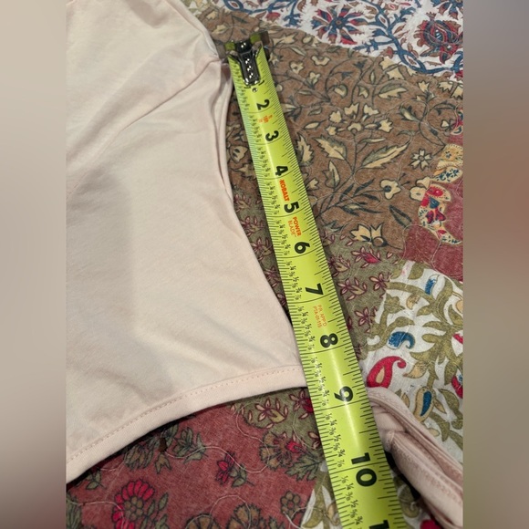 All Saints Kay Short Split Sleeve Tee in Blush Light Pink - Picture 9 of 13